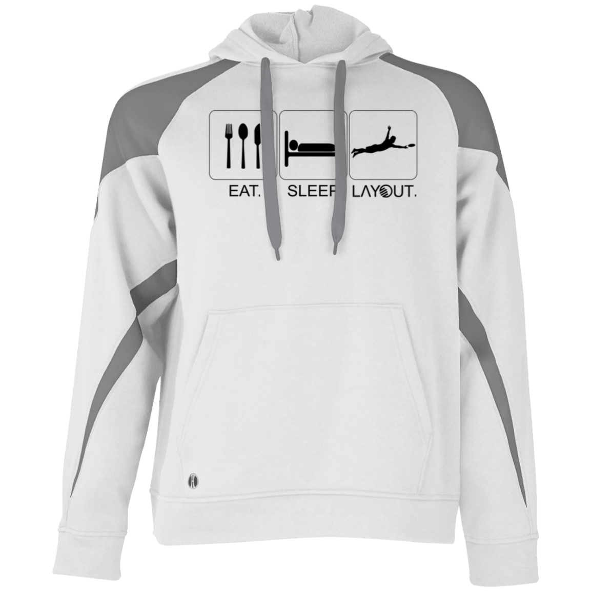 Eat, Sleep, Layout Fleece Hoodie